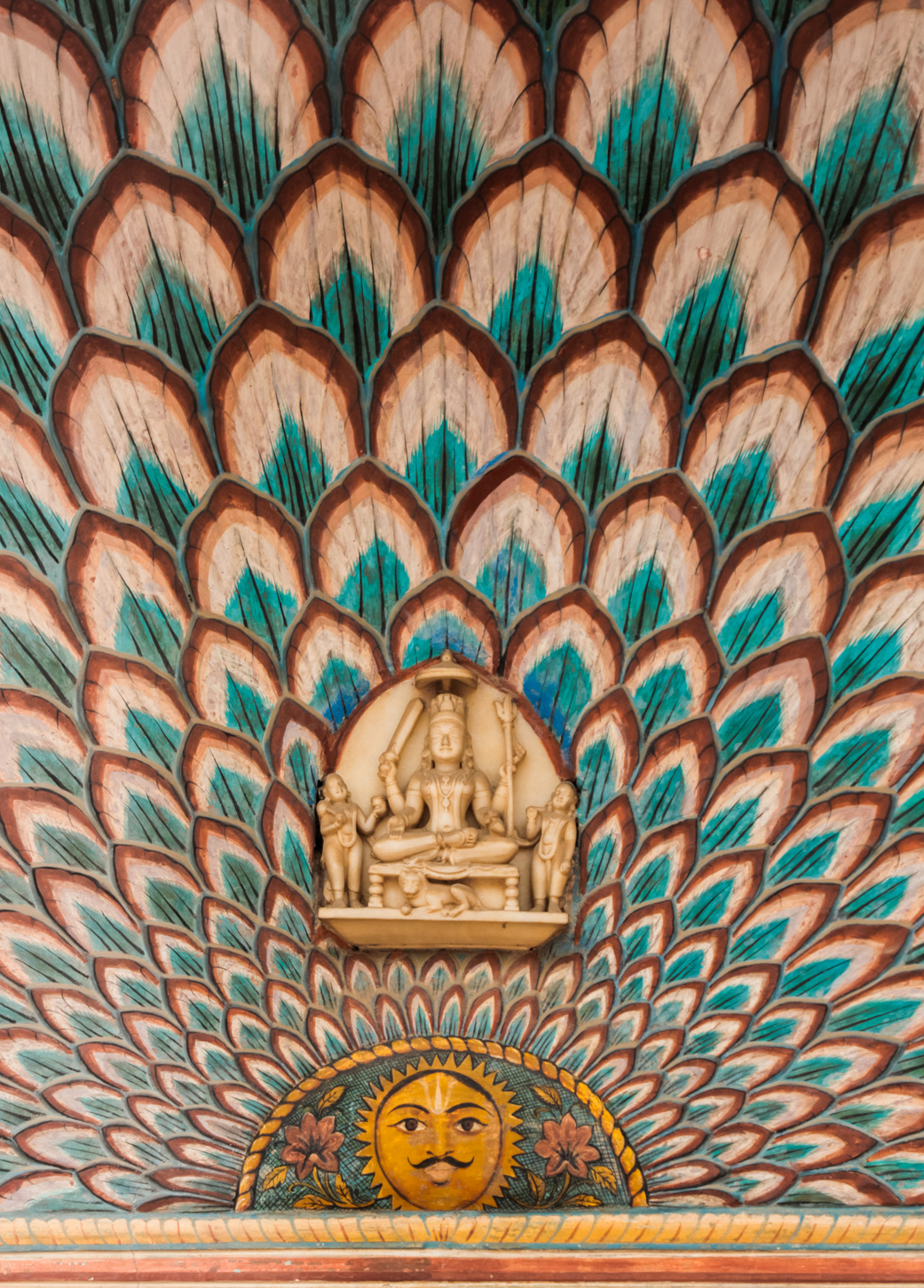 Indian Painted Door in Jaipur